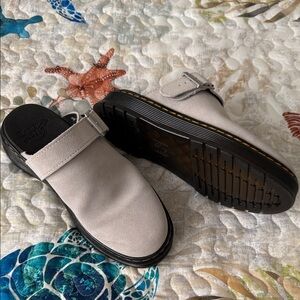 Dr. Martens Light Gray Mules